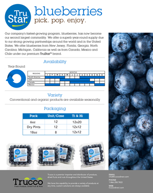 Trucco Blueberries Spec Sheet