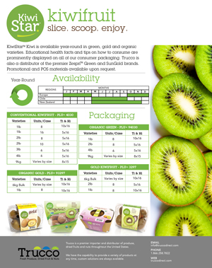 Trucco Kiwifruit spec sheet